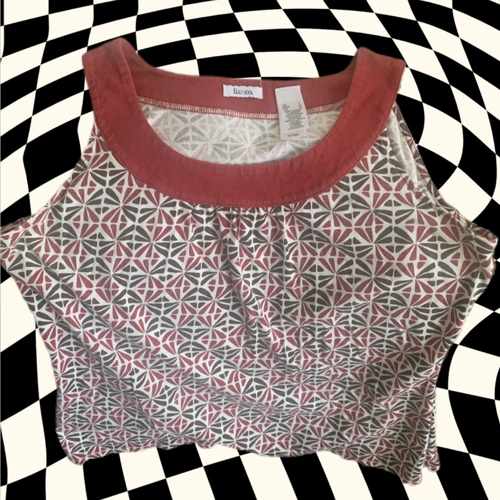 Pre Owned Women’s Liz & Co Tank Top Shirt Sz Lg Comfy Casual Classic Style